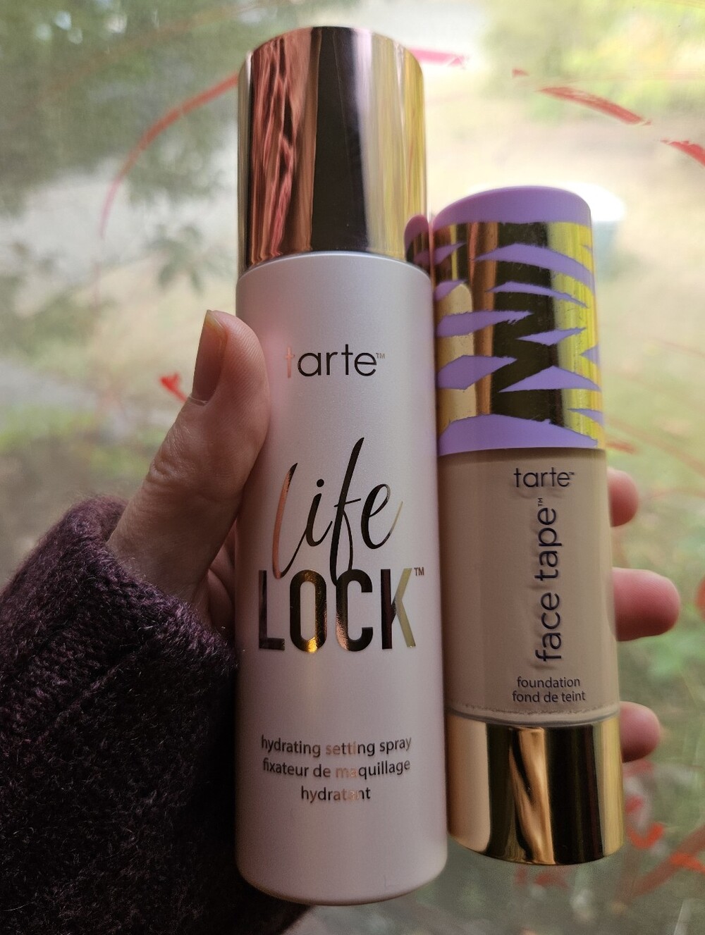 Bundle Of Tarte Life Lock Setting Spray And Face Tape Foundation
